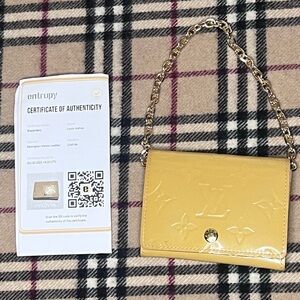 Louis Vuitton Yellow Vernis Clutch